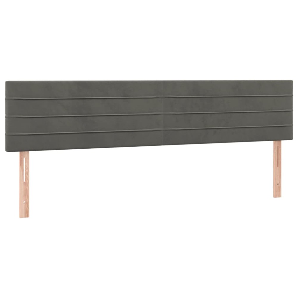 vidaXL Κεφαλάρια Σκ. Γκρι Βελούδινα 200x5x78/88 εκ.