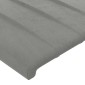 vidaXL Κεφαλάρι Κρεβατιού Ανοιχτό Γκρι 80 x 5 x 78/88 εκ. Βελούδινο