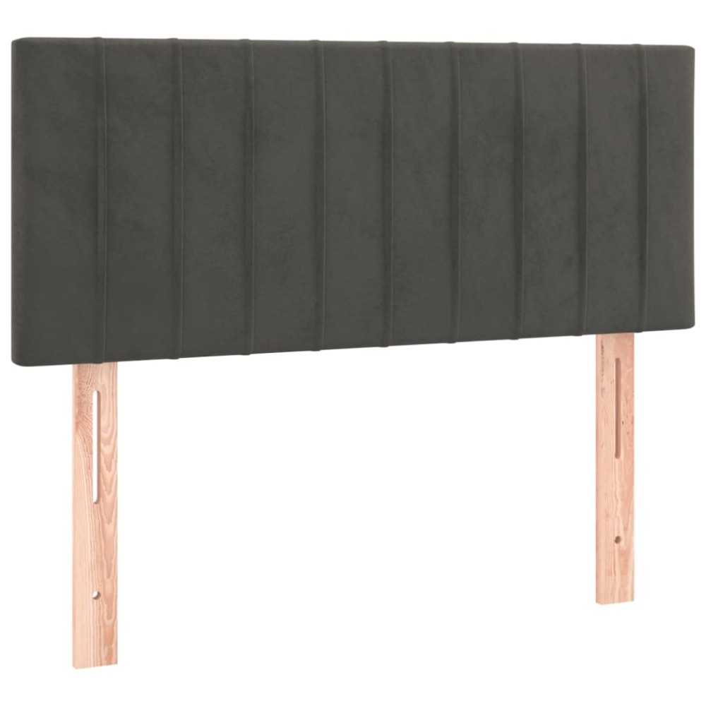vidaXL Κεφαλάρι Κρεβατιού Σκούρο Γκρι 80 x 5 x 78/88 εκ. Βελούδινο