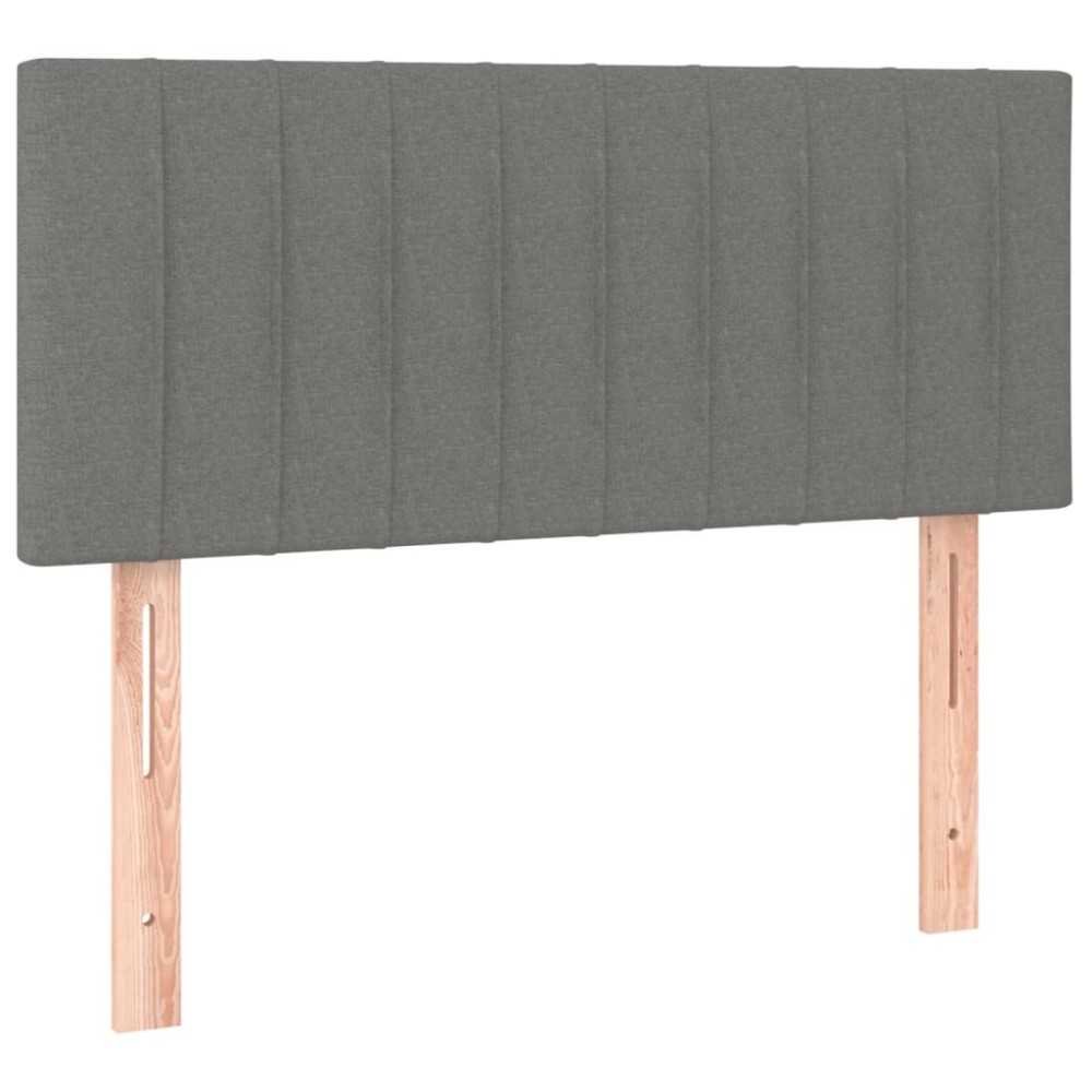 vidaXL Κεφαλάρι Κρεβατιού Σκούρο Γκρι 90x5x78/88 εκ. Υφασμάτινο