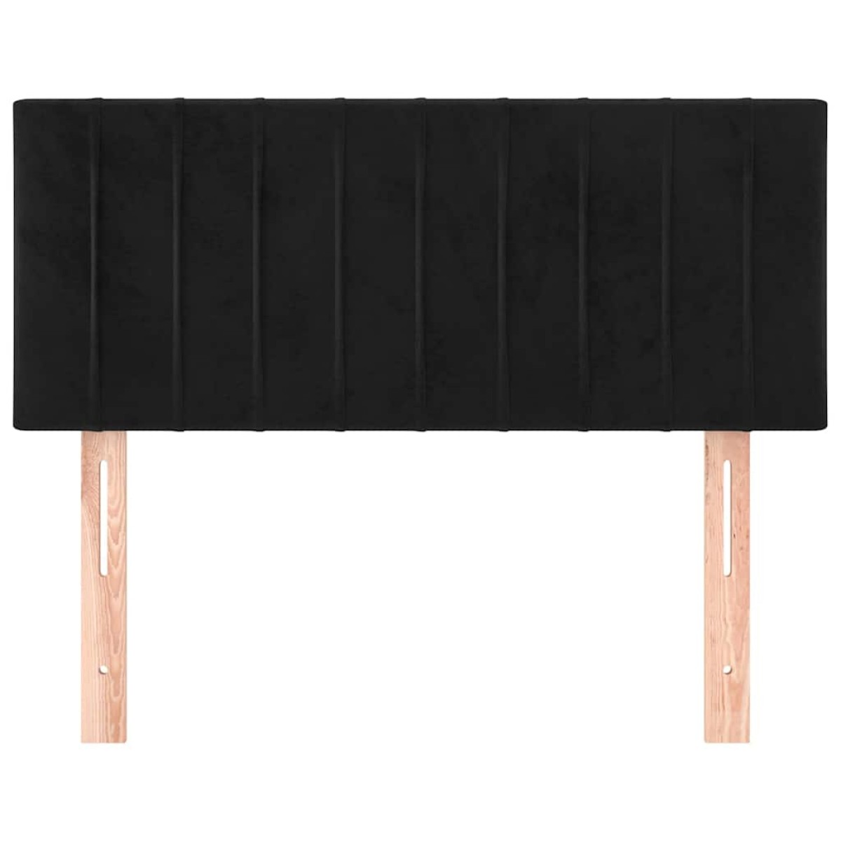 vidaXL Κεφαλάρι Κρεβατιού Μαύρο 90x5x78/88 εκ. Βελούδινο