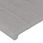 vidaXL Κεφαλάρι Κρεβατιού Ανοιχτό Γκρι 100x5x78/88 εκ. Υφασμάτινο