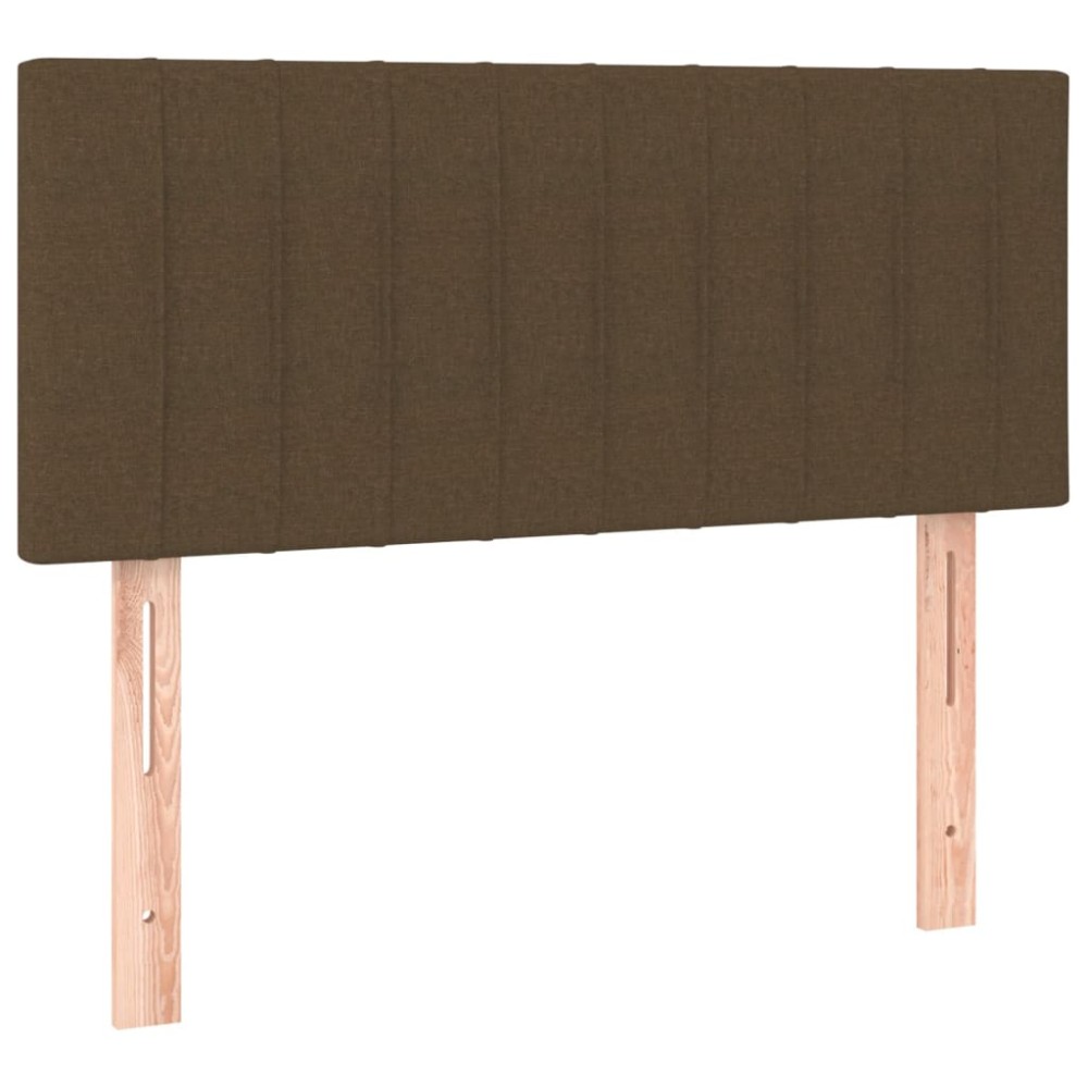 vidaXL Κεφαλάρι Κρεβατιού Σκούρο Καφέ 100x5x78/88 εκ. Υφασμάτινο