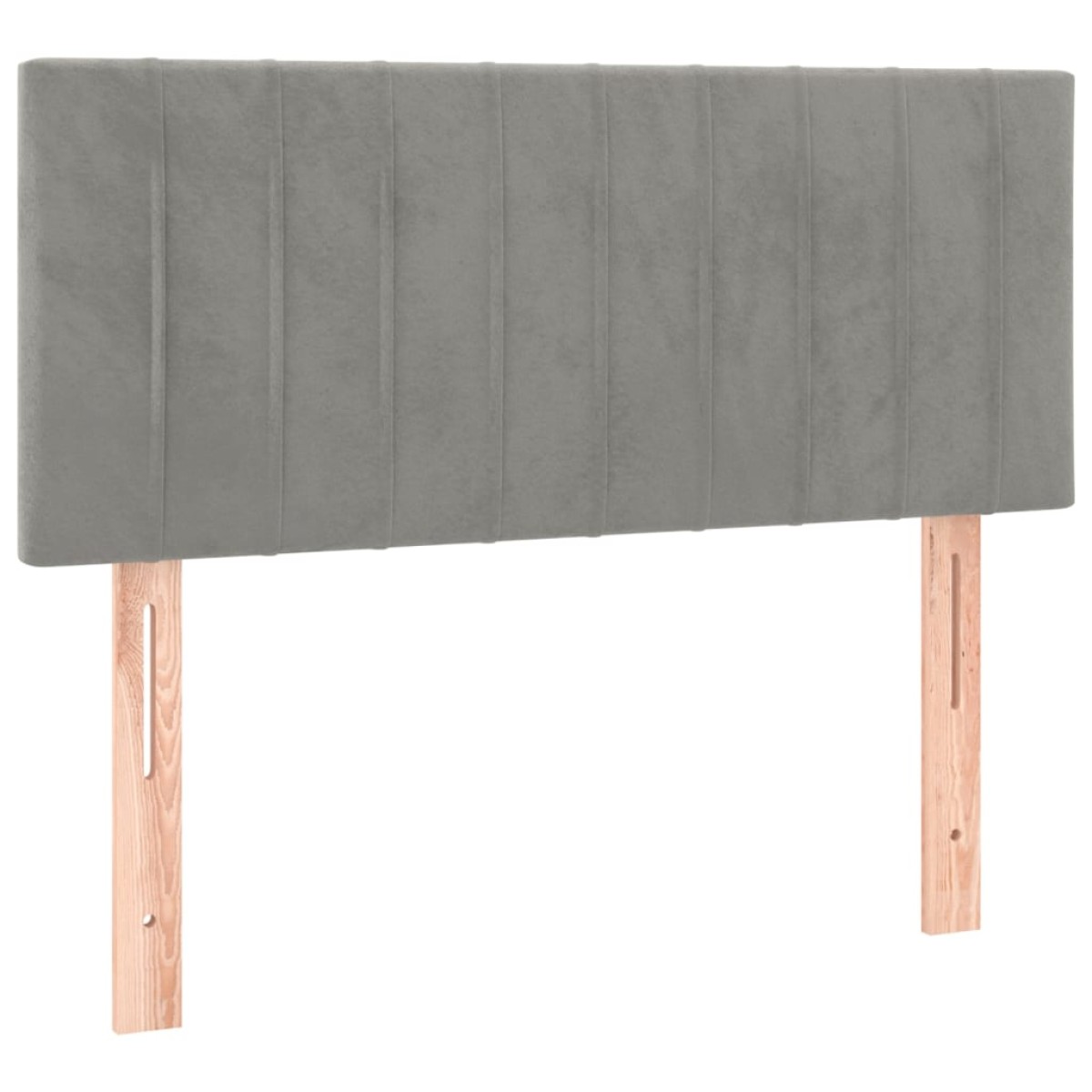 vidaXL Κεφαλάρι Κρεβατιού Ανοιχτό Γκρι 100x5x78/88 εκ. Βελούδινο