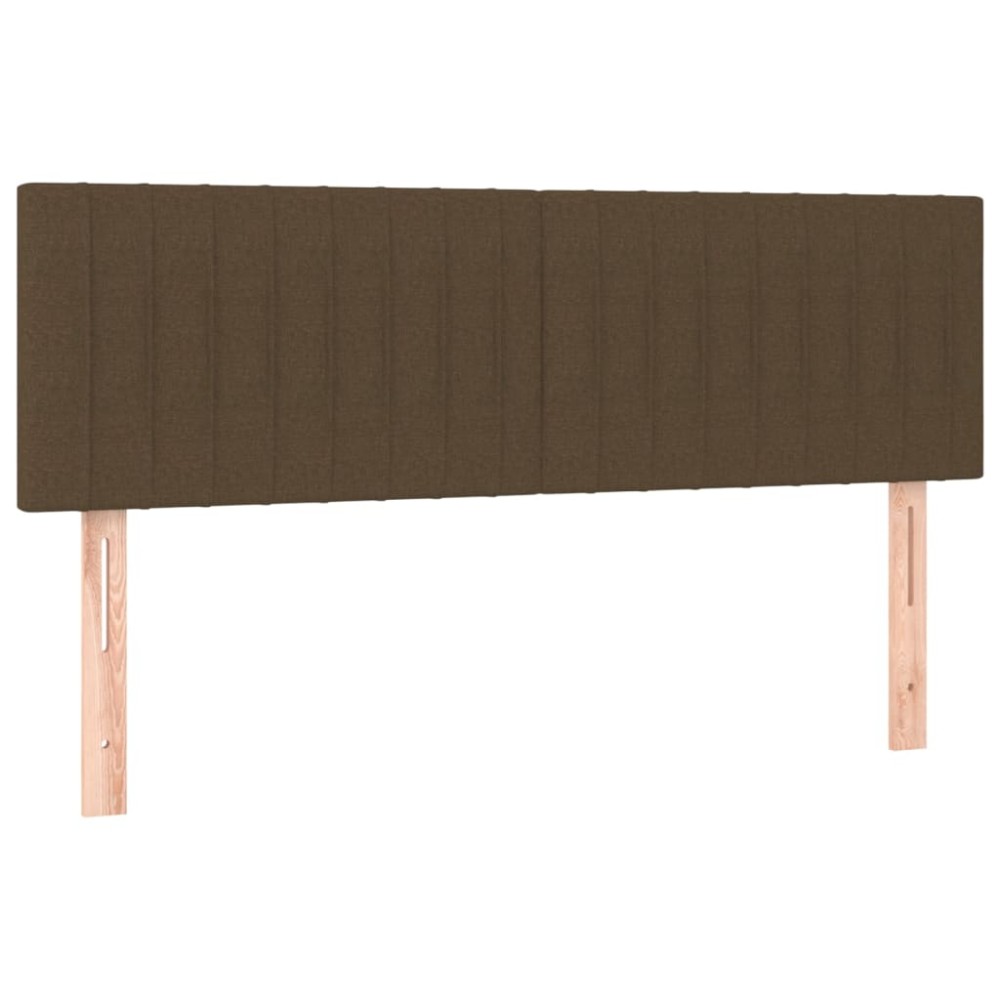 vidaXL Κεφαλάρια Σκ. Καφέ 144x5x78/88 εκ. Ύφασμα