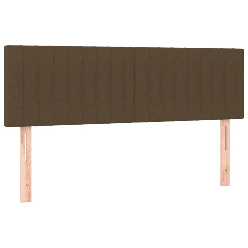 vidaXL Κεφαλάρια Σκ. Καφέ 144x5x78/88 εκ. Ύφασμα