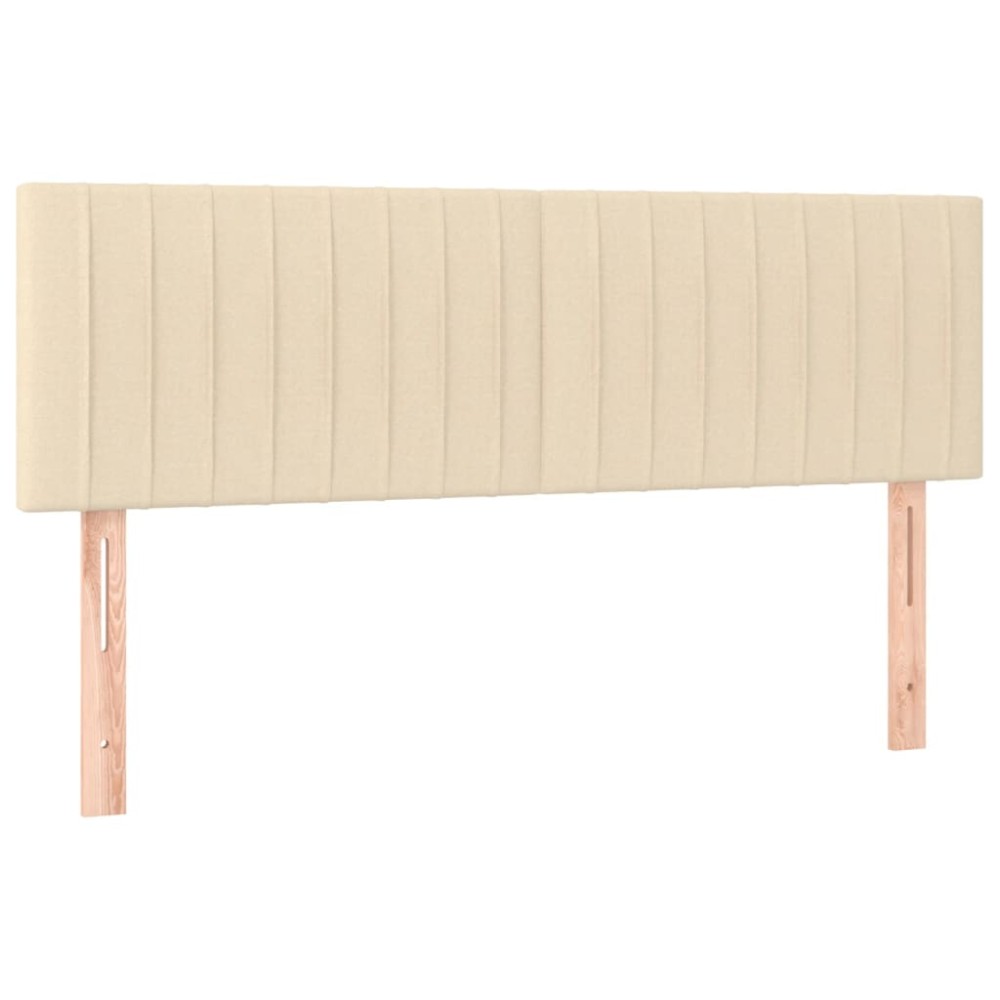 vidaXL Κεφαλάρια Κρεμ Ύφασμα 144x5x78/88 εκ.