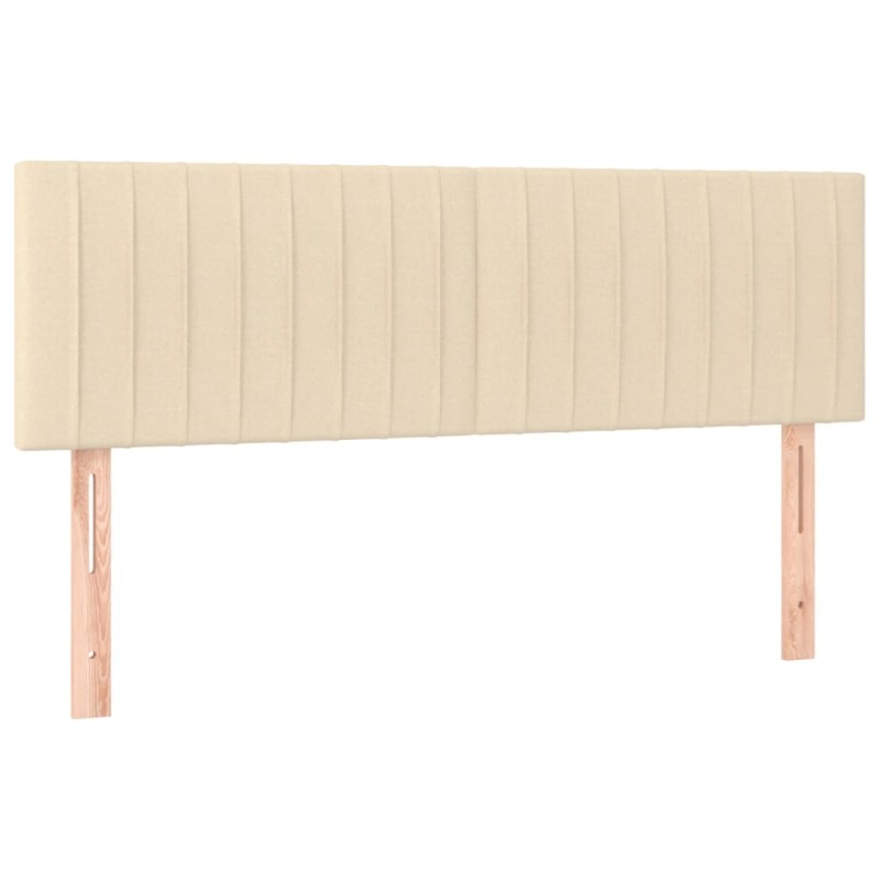 vidaXL Κεφαλάρια Κρεμ Ύφασμα 144x5x78/88 εκ.
