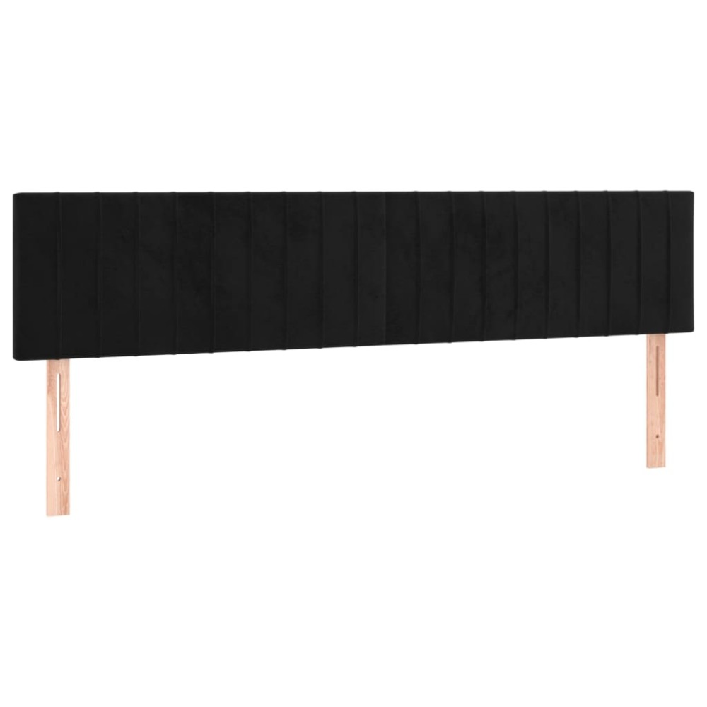 vidaXL Κεφαλάρια Μαύρα Βελούδινα 160x5x78/88 εκ.