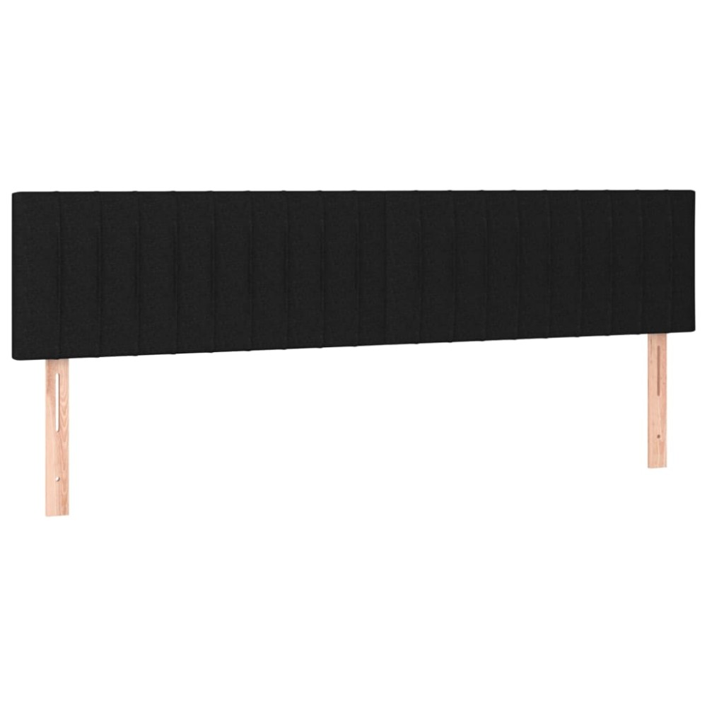 vidaXL Κεφαλάρια Μαύρα 180x5x78/88 εκ. Ύφασμα