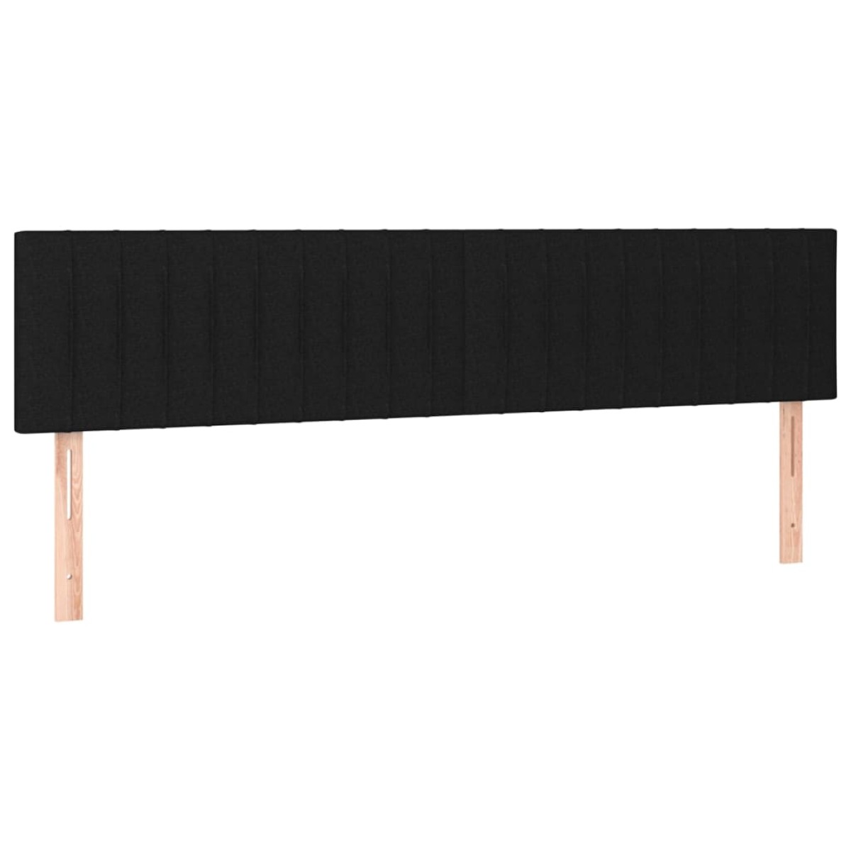 vidaXL Κεφαλάρια Κρεβατιού 2 τεμ. Μαύρο 90x5x78/88 εκ. Υφασμάτινο