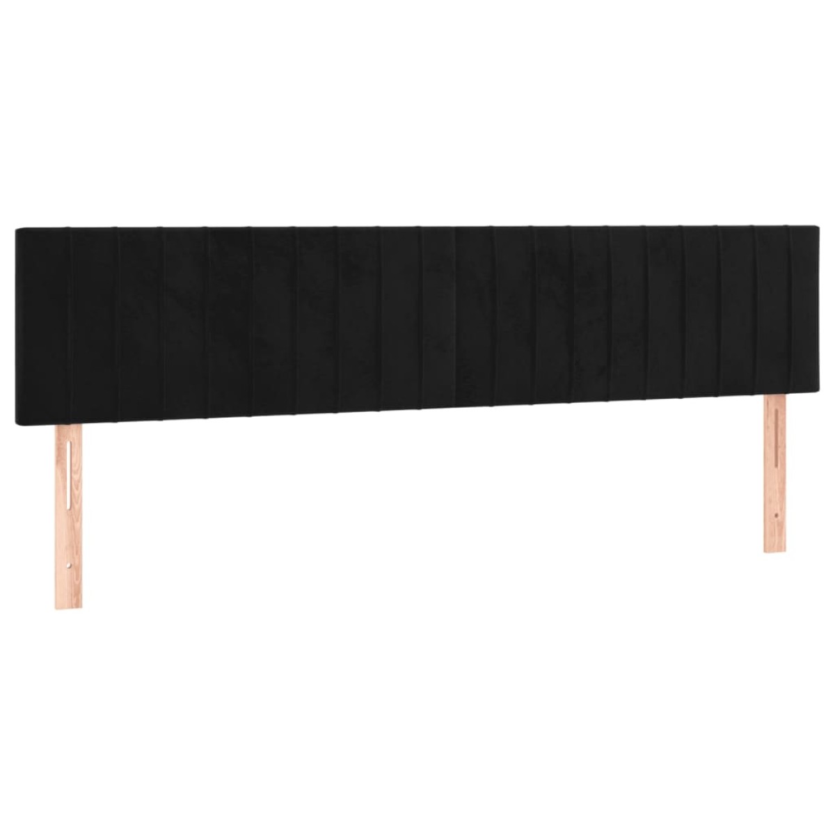 vidaXL Κεφαλάρια Κρεβατιού 2 τεμ. Μαύρο 90x5x78/88 εκ. Βελούδινο