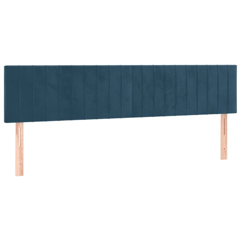 vidaXL Κεφαλάρια Σκ. Μπλε Βελούδινα 180x5x78/88 εκ.