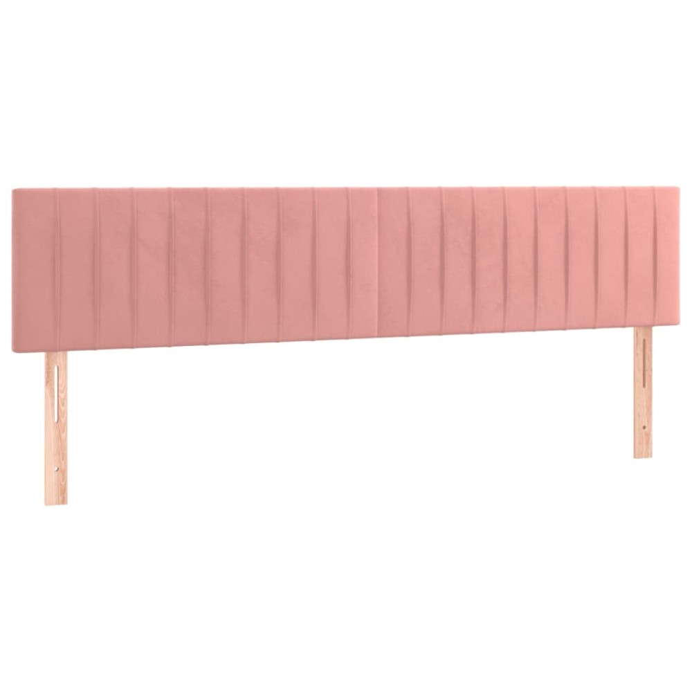 vidaXL Κεφαλάρια Ροζ Βελούδινα 180x5x78/88 εκ.