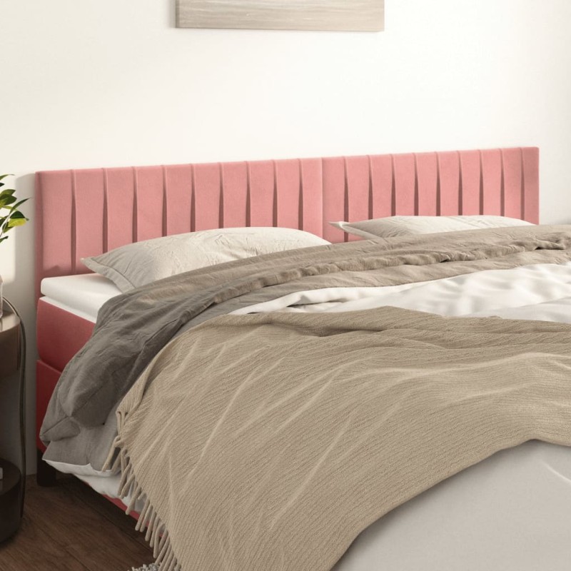 vidaXL Κεφαλάρια Ροζ Βελούδινα 180x5x78/88 εκ.