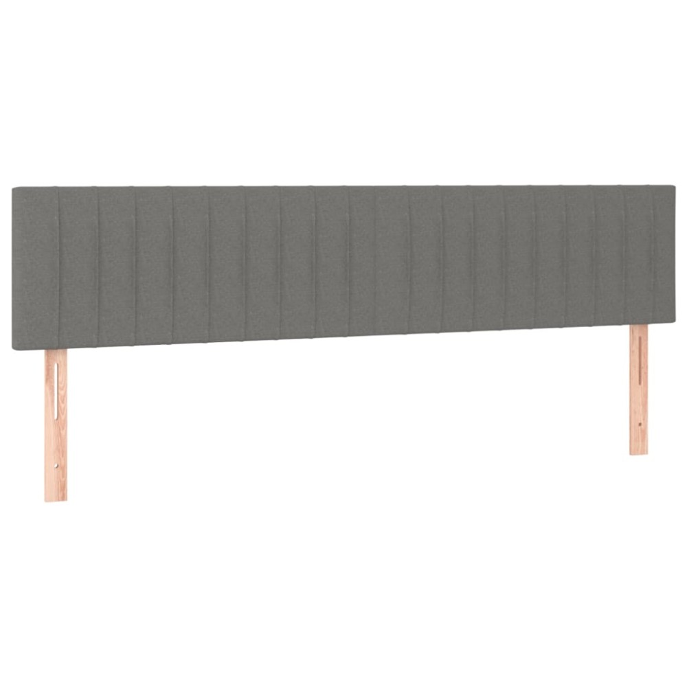vidaXL Κεφαλάρια Σκ. Γκρι 200x5x78/88 εκ. Ύφασμα