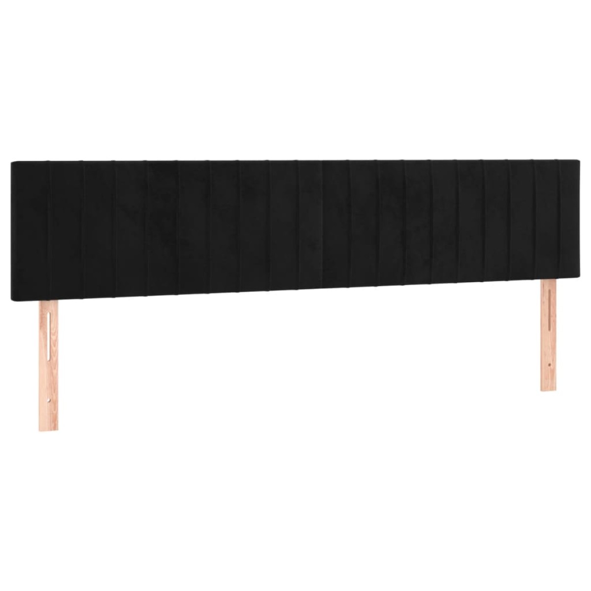 vidaXL Κεφαλάρια Κρεβατιού 2 τεμ. Μαύρο 100x5x78/88 εκ. Βελούδινο