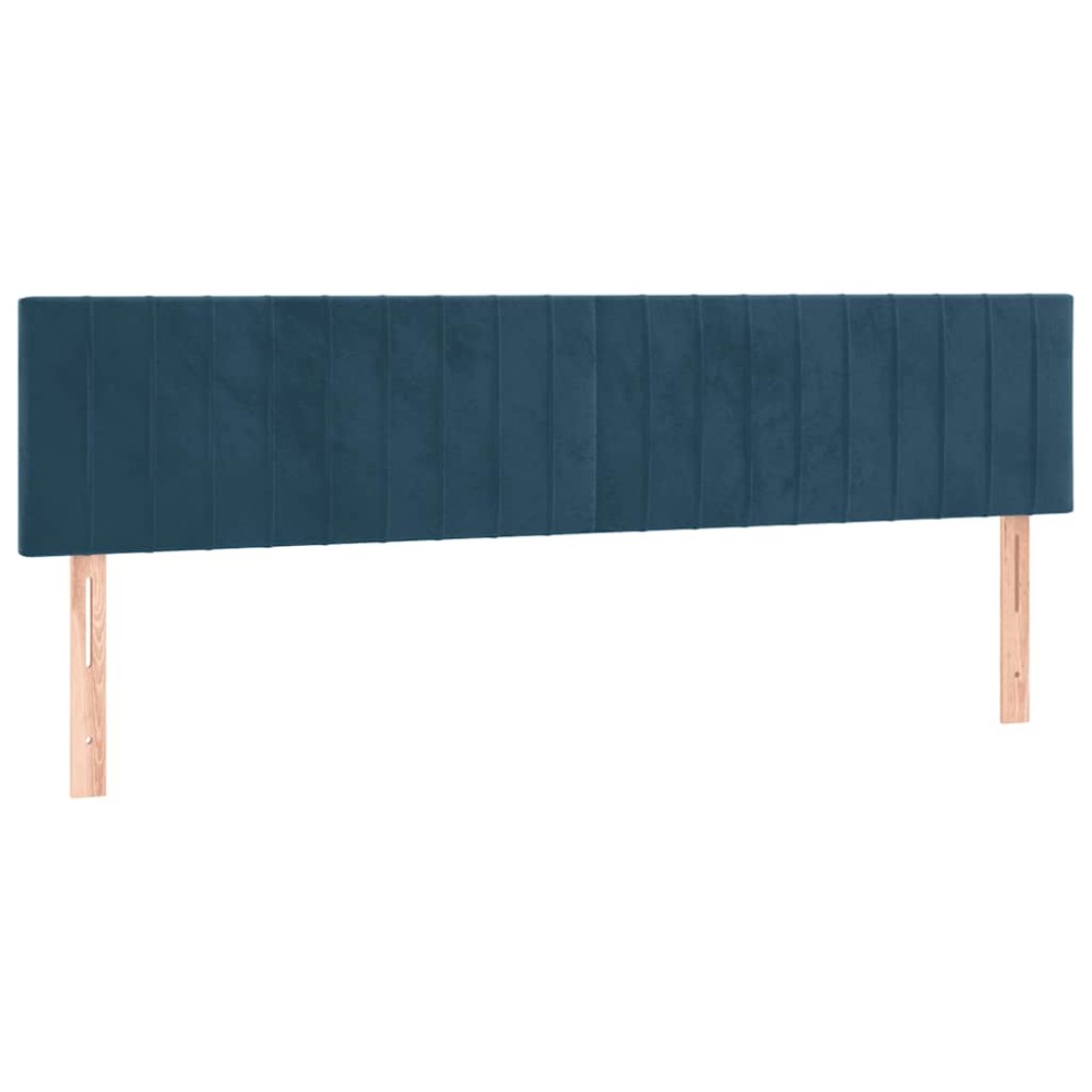 vidaXL Κεφαλάρια Σκ. Μπλε Βελούδινα 200x5x78/88 εκ.