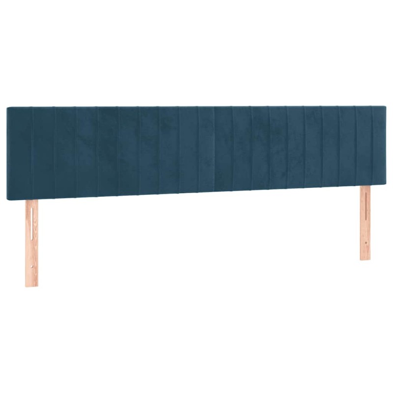 vidaXL Κεφαλάρια Σκ. Μπλε Βελούδινα 200x5x78/88 εκ.