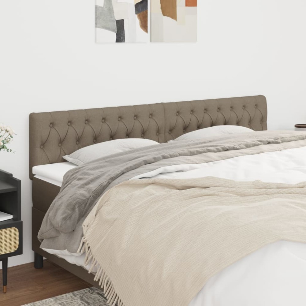 vidaXL Κεφαλάρια Ύφασμα 180x7x78/88 εκ. Taupe