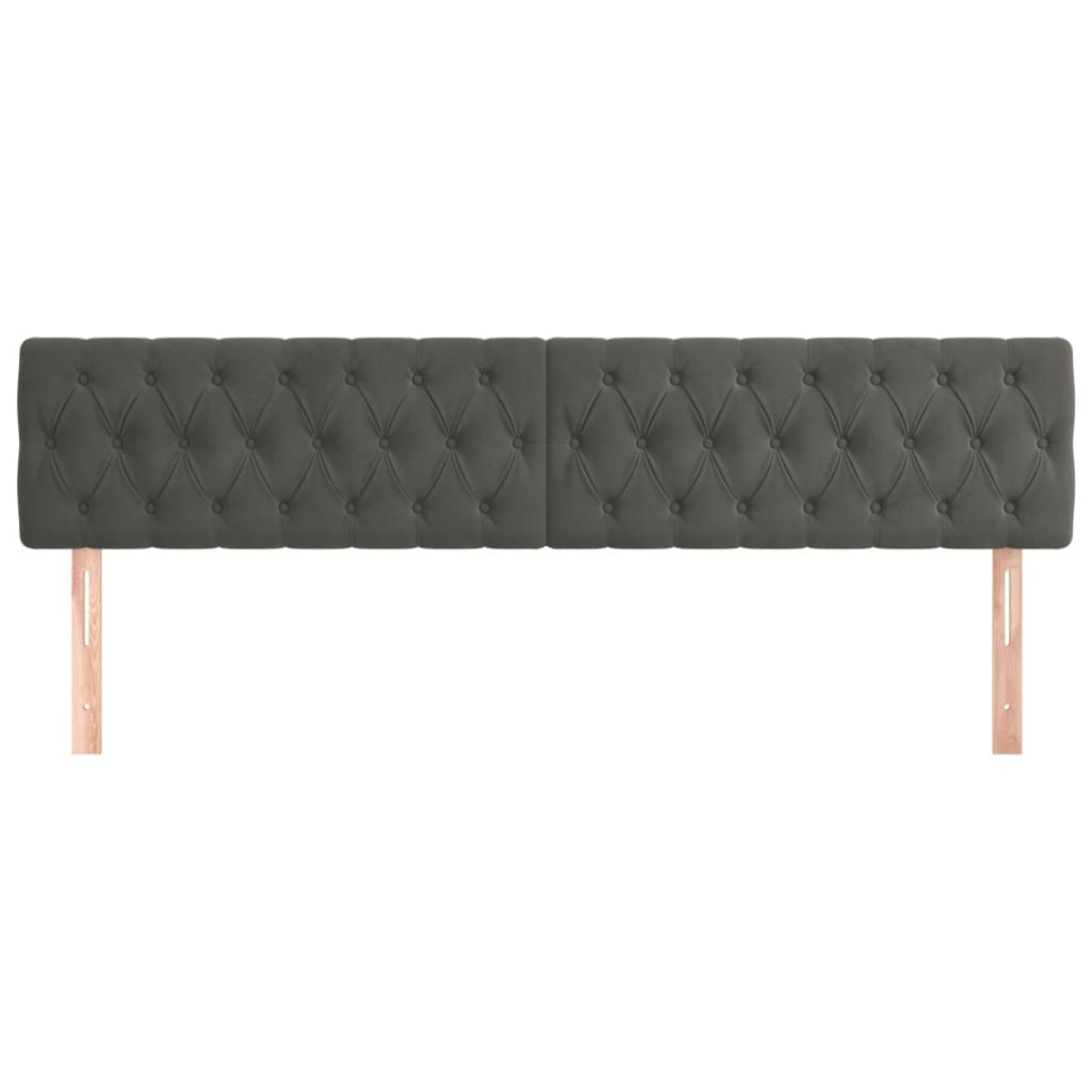 vidaXL Κεφαλάρια Κρεβατιού 2 τεμ. Σκ. Γκρι 90x7x78/88 εκ. Βελούδινο