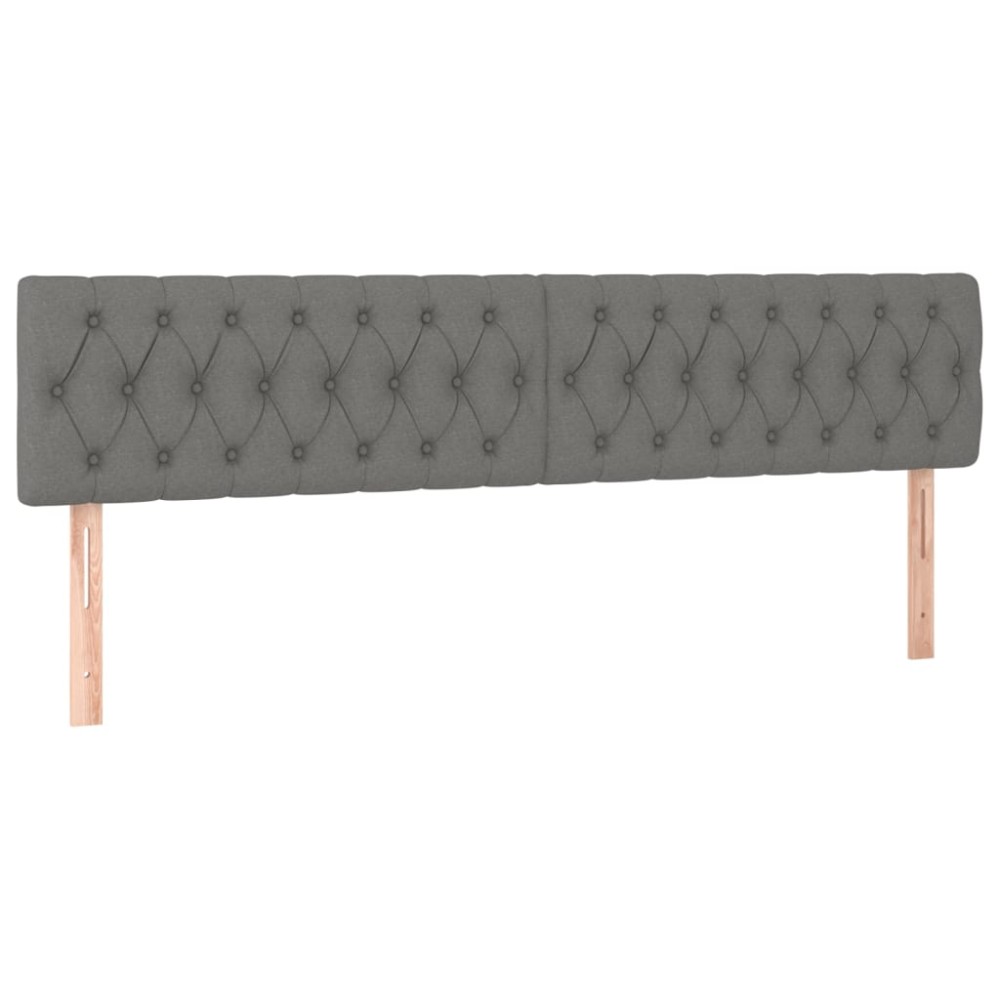 vidaXL Κεφαλάρια Σκ. Γκρι 200x7x78/88 εκ. Ύφασμα