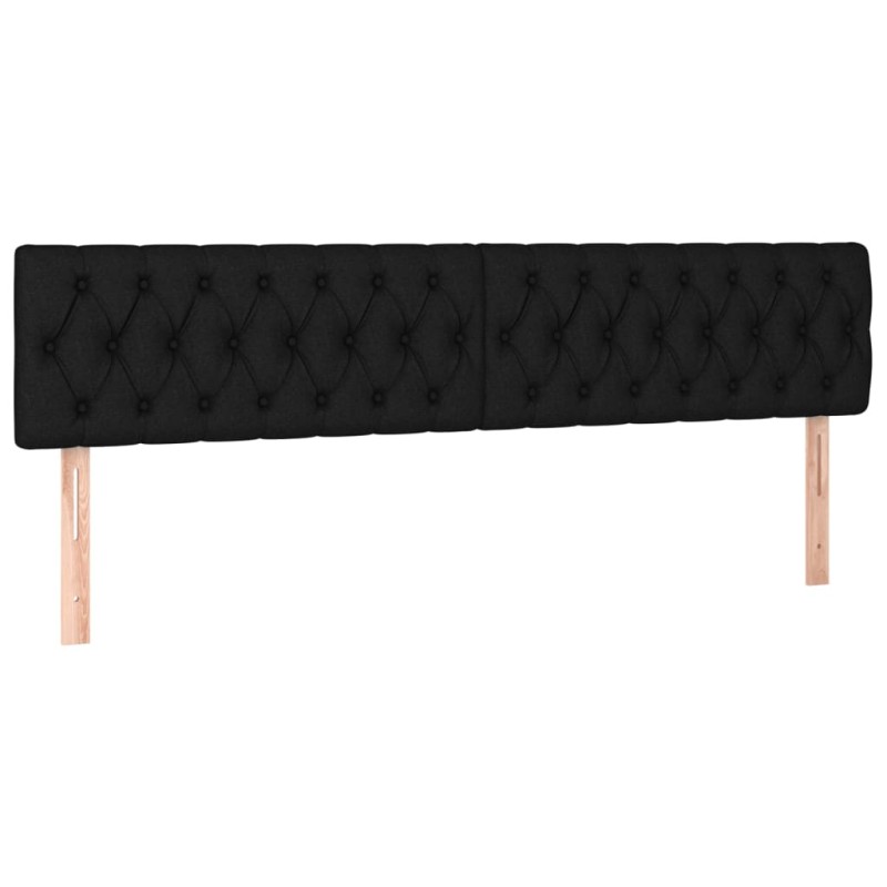 vidaXL Κεφαλάρια Μαύρα 200x7x78/88 εκ. Ύφασμα