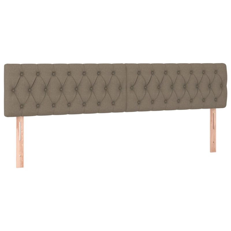 vidaXL Κεφαλάρια Taupe 200x7x78/88 εκ. Ύφασμα