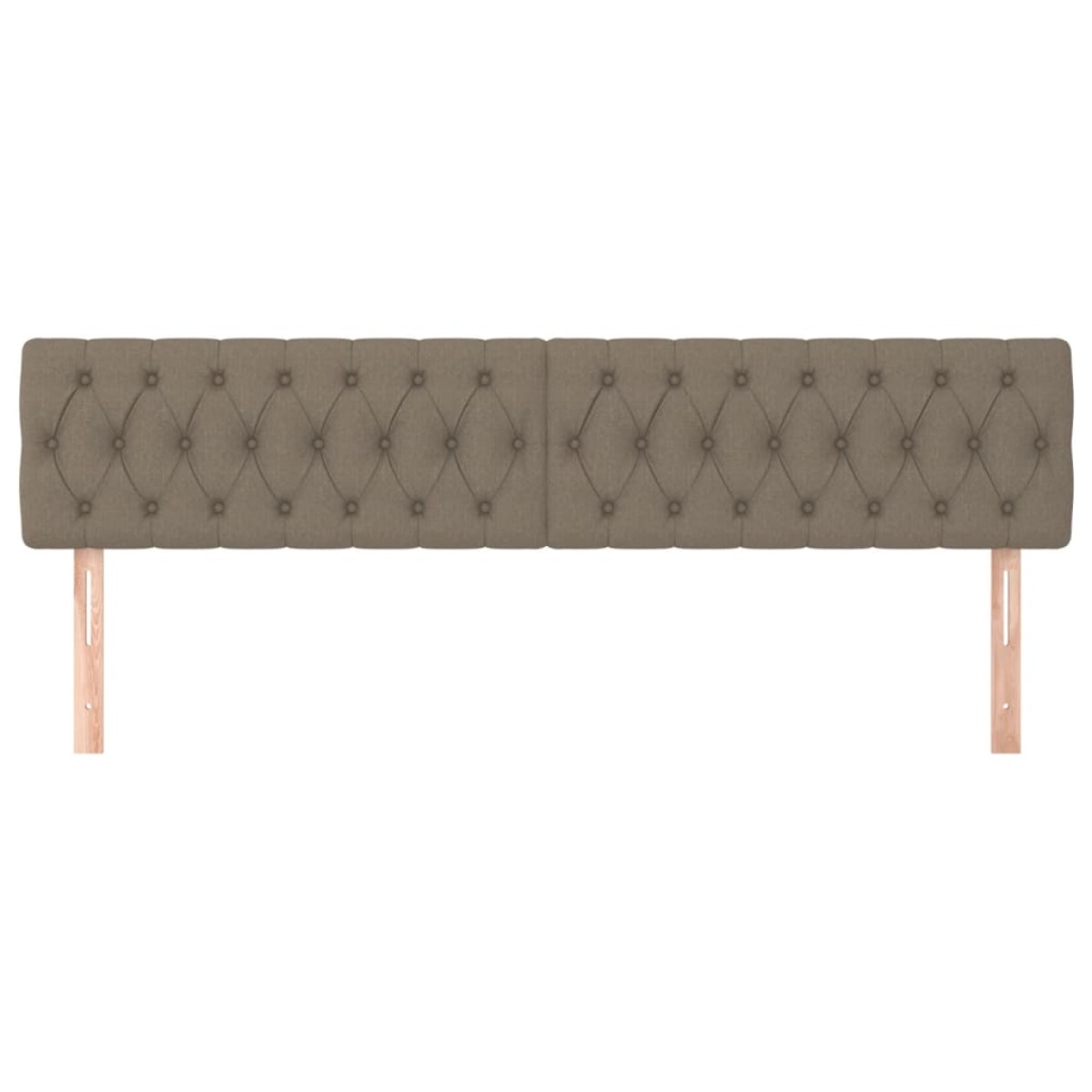 vidaXL Κεφαλάρια Κρεβατιού 2 τεμ. Taupe 100x7x78/88 εκ. Υφασμάτινο