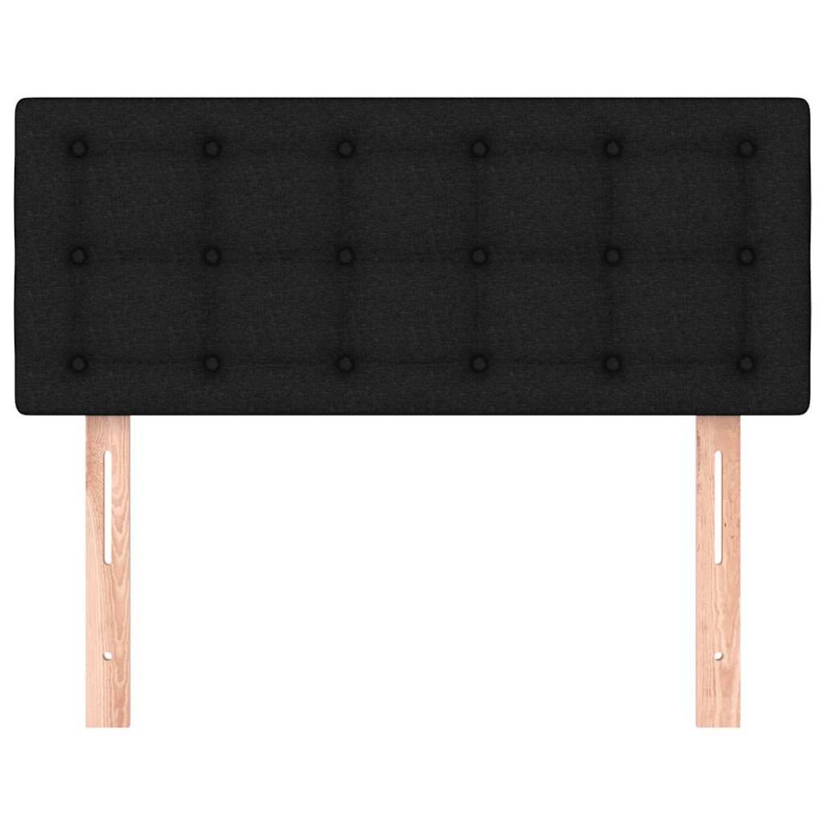 vidaXL Κεφαλάρι Κρεβατιού Μαύρο 90x5x78/88 εκ. Υφασμάτινο
