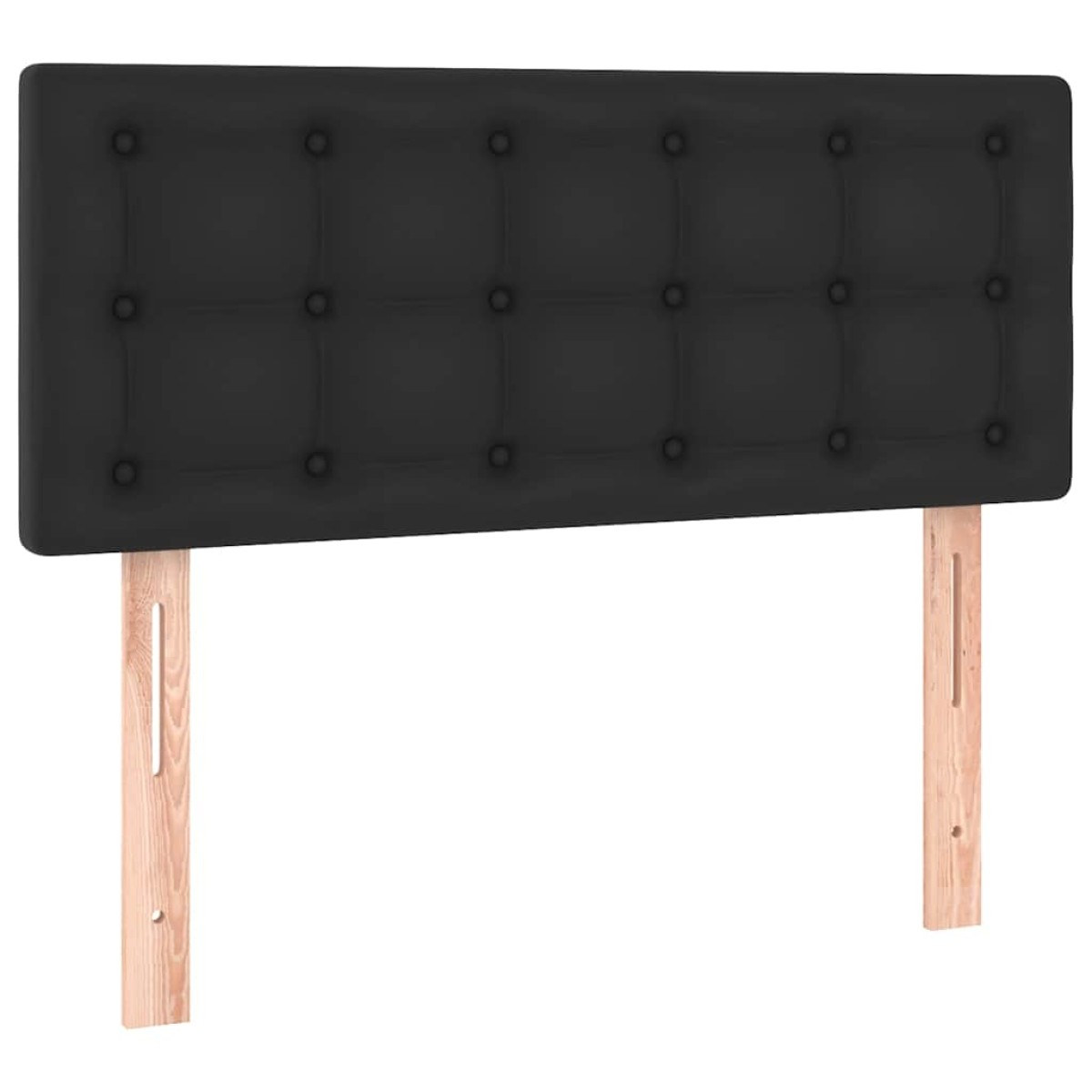 vidaXL Κεφαλάρι Κρεβατιού Μαύρο 90x5x78/88 εκ. από Συνθετικό Δέρμα