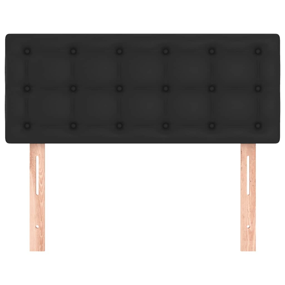 vidaXL Κεφαλάρι Κρεβατιού Μαύρο 90x5x78/88 εκ. από Συνθετικό Δέρμα