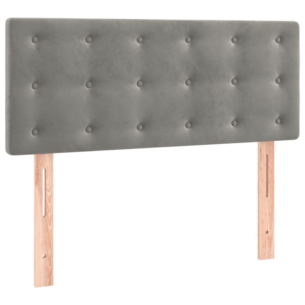 vidaXL Κεφαλάρι Κρεβατιού Ανοιχτό Γκρι 90x5x78/88 εκ. Βελούδινο
