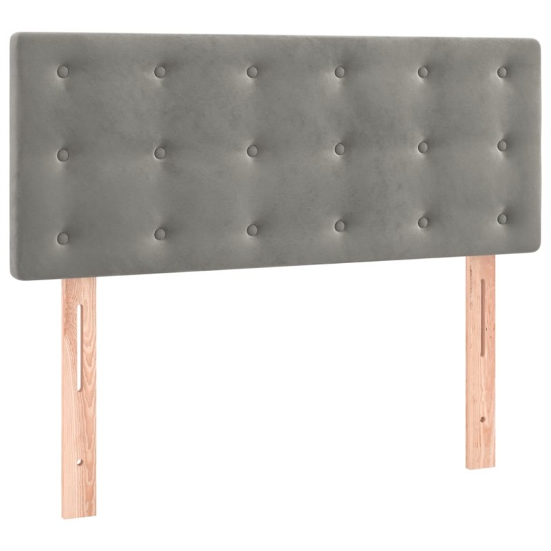 vidaXL Κεφαλάρι Κρεβατιού Ανοιχτό Γκρι 90x5x78/88 εκ. Βελούδινο