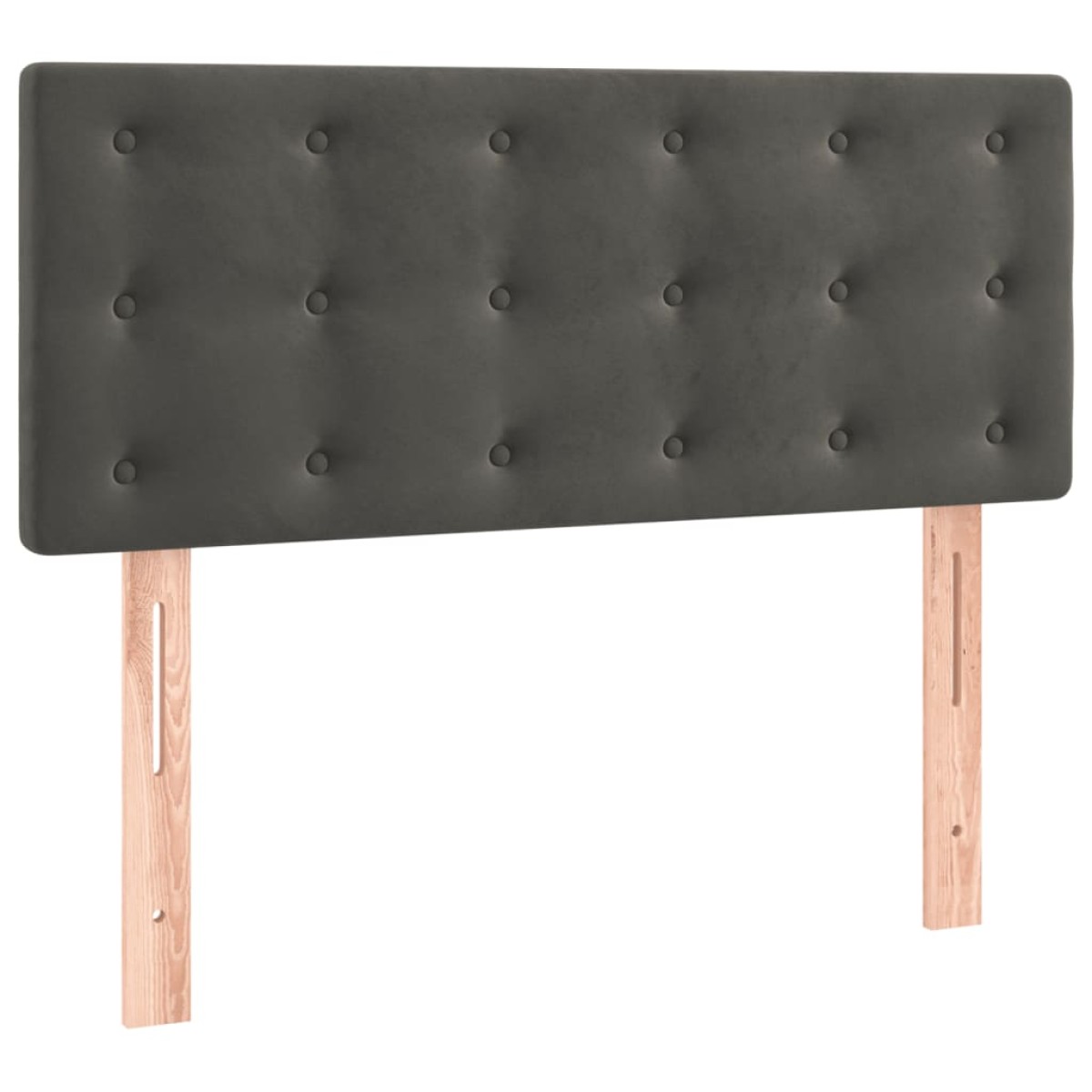 vidaXL Κεφαλάρι Κρεβατιού Σκούρο Γκρι 90x5x78/88 εκ. Βελούδινο