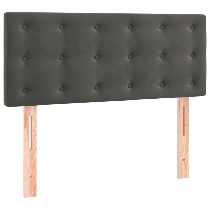 vidaXL Κεφαλάρι Κρεβατιού Σκούρο Γκρι 90x5x78/88 εκ. Βελούδινο