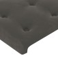vidaXL Κεφαλάρι Κρεβατιού Σκούρο Γκρι 90x5x78/88 εκ. Βελούδινο