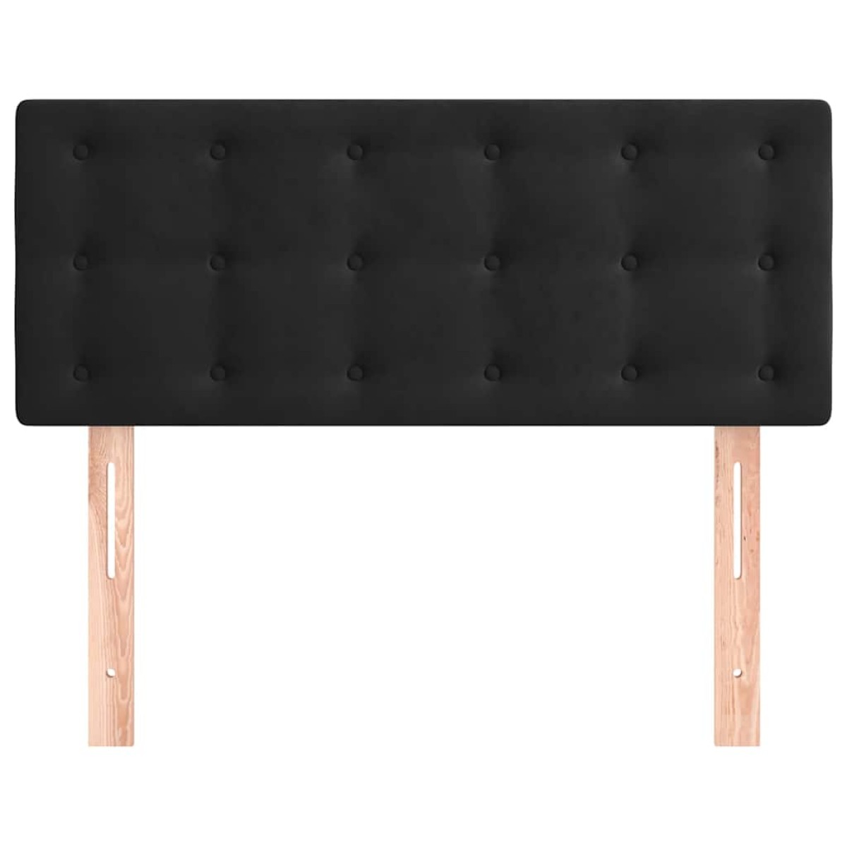vidaXL Κεφαλάρι Κρεβατιού Μαύρο 90x5x78/88 εκ. Βελούδινο