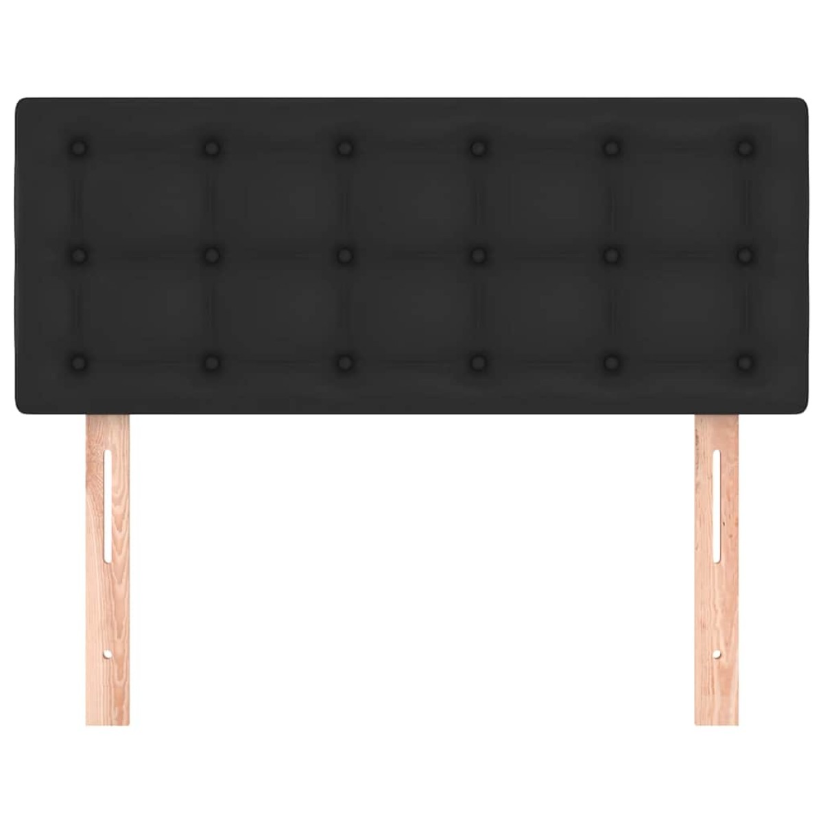 vidaXL Κεφαλάρι Κρεβατιού Μαύρο 100x5x78/88 εκ. από Συνθετικό Δέρμα