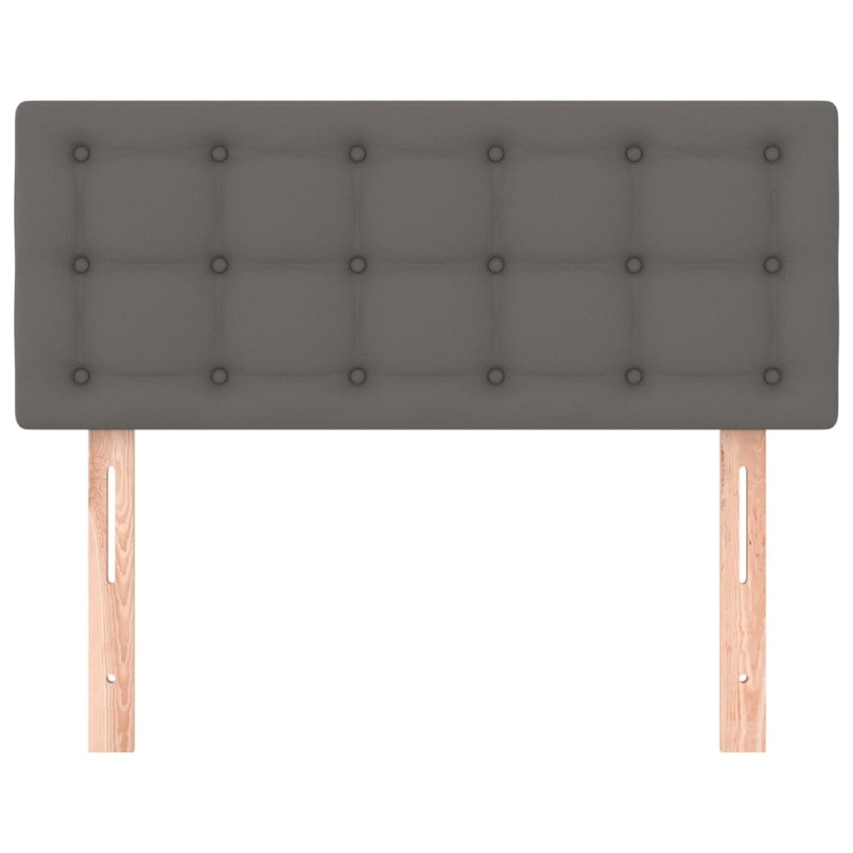 vidaXL Κεφαλάρι Κρεβατιού Γκρι 100x5x78/88 εκ. από Συνθετικό Δέρμα