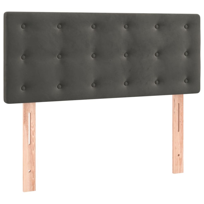 vidaXL Κεφαλάρι Κρεβατιού Σκούρο Γκρι 100x5x78/88 εκ. Βελούδινο