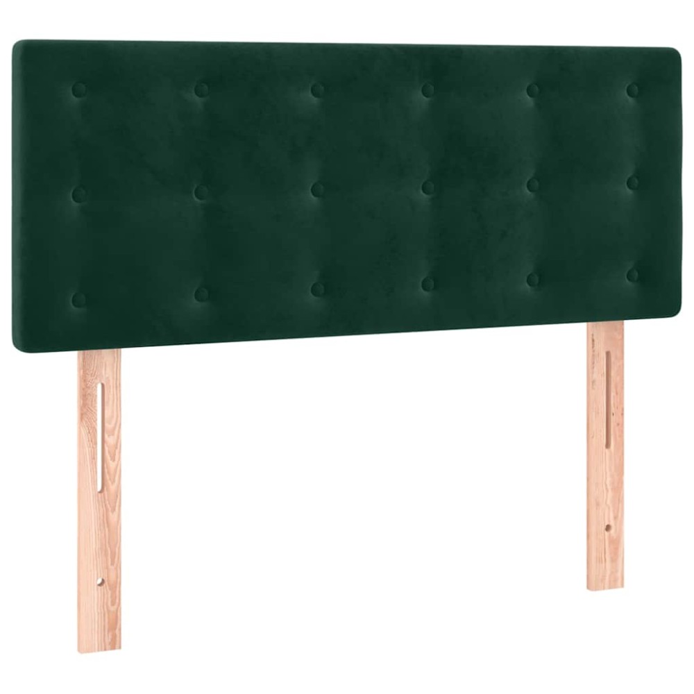 vidaXL Κεφαλάρι Κρεβατιού Σκούρο Πράσινο 100x5x78/88 εκ. Βελούδινο