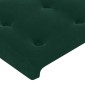 vidaXL Κεφαλάρι Κρεβατιού Σκούρο Πράσινο 100x5x78/88 εκ. Βελούδινο