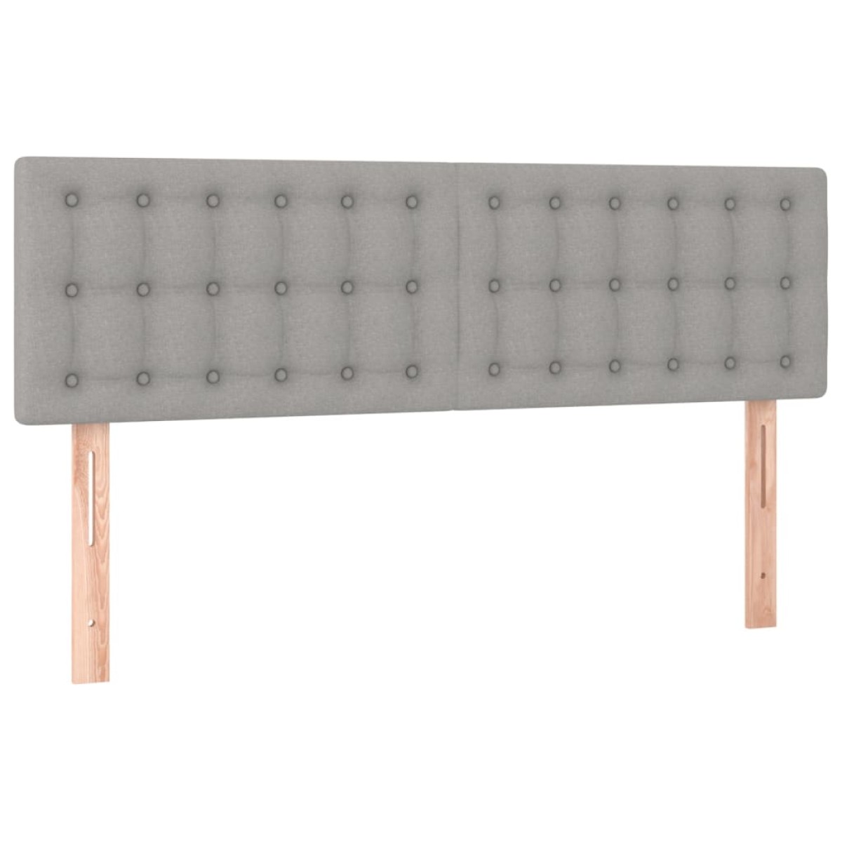 vidaXL Κεφαλάρια Κρεβατιού 2 τεμ. Αν. Γκρι 72x5x78/88 εκ. Υφασμάτινα