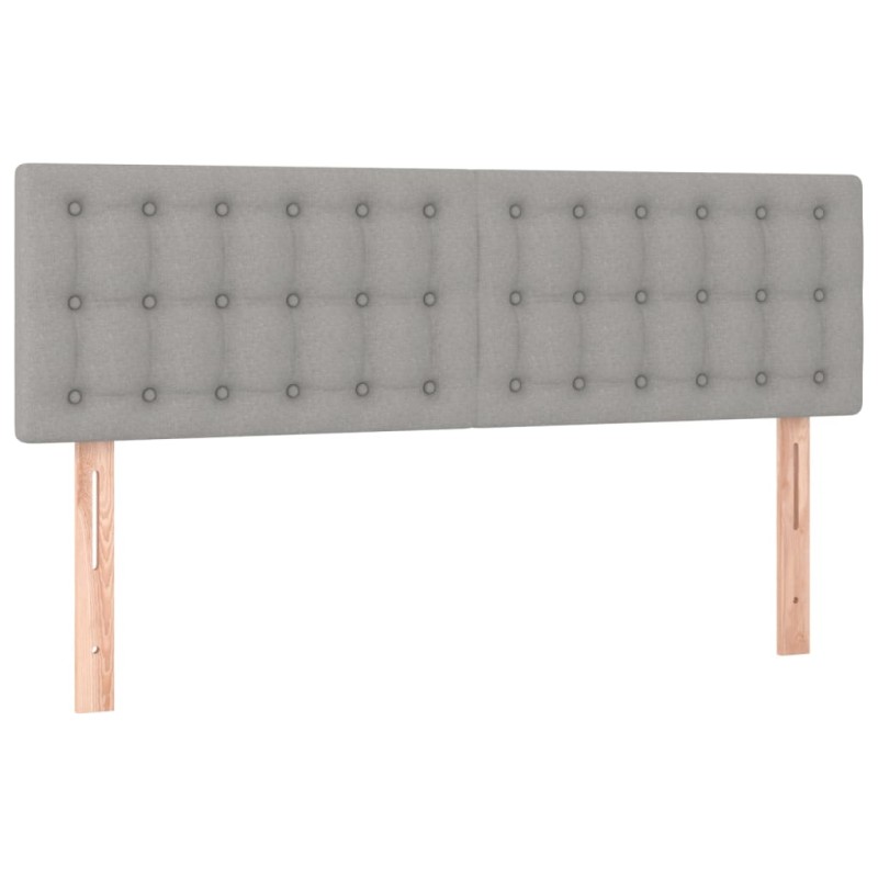 vidaXL Κεφαλάρια Αν. Γκρι 144x5x78/88 εκ. Ύφασμα