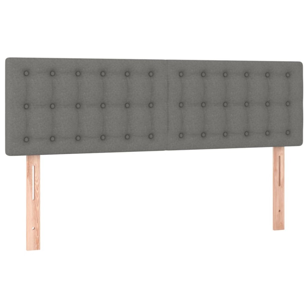 vidaXL Κεφαλάρια Σκ. Γκρι 144x5x78/88 εκ. Ύφασμα