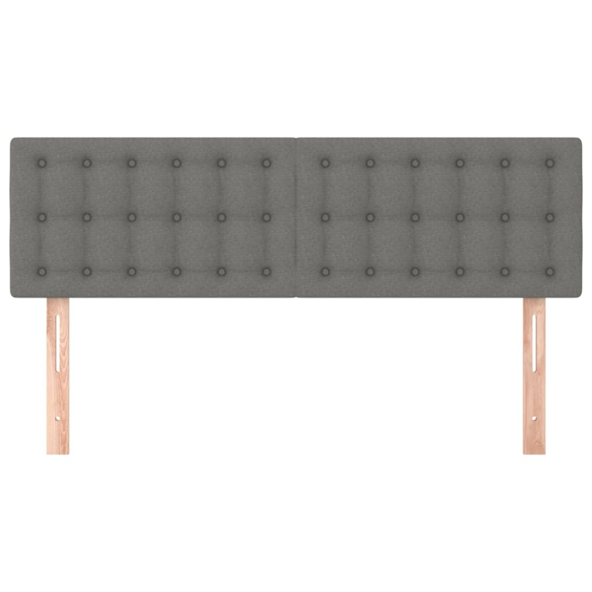 vidaXL Κεφαλάρια Κρεβατιού 2 τεμ. Σκ. Γκρι 72x5x78/88 εκ. Υφασμάτινα
