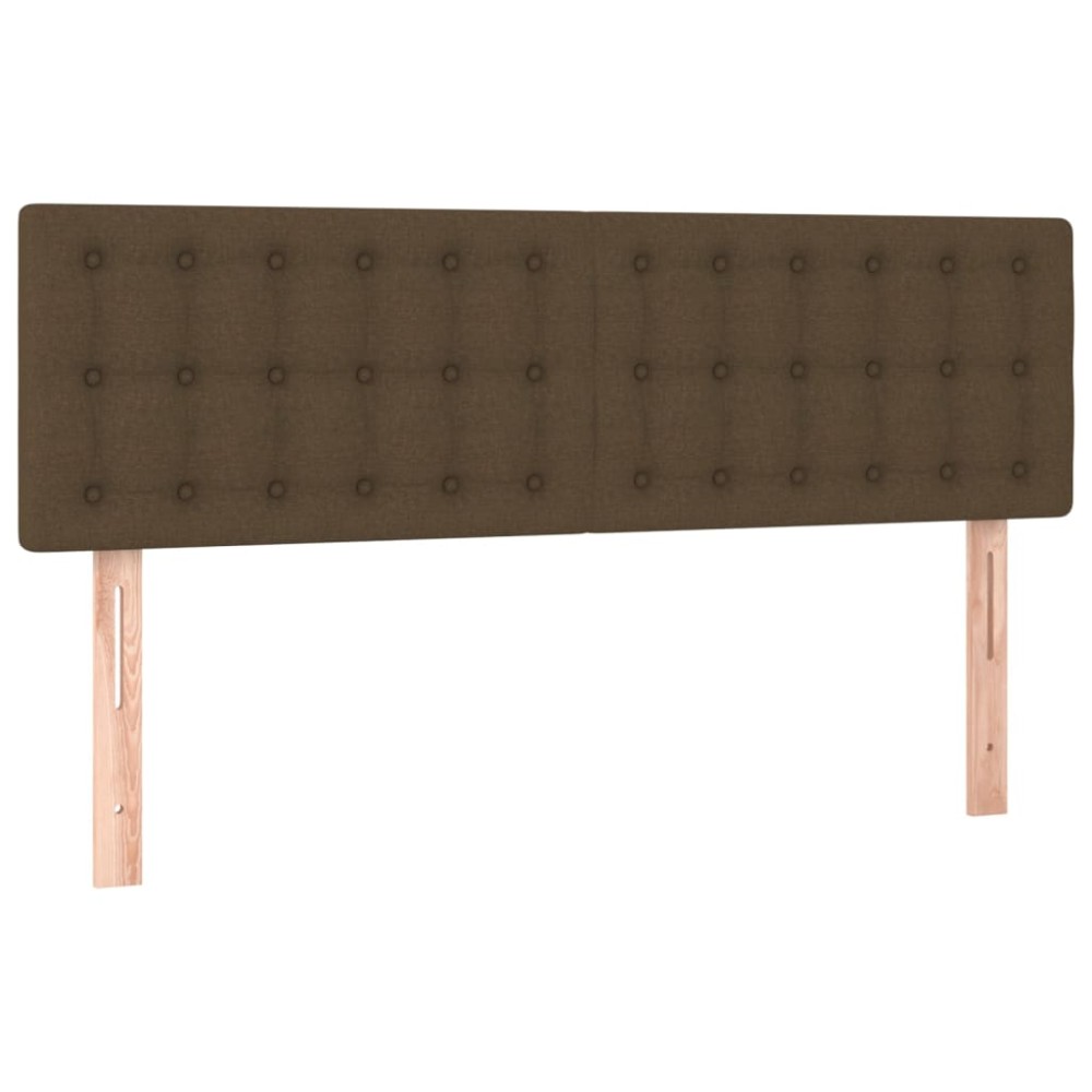 vidaXL Κεφαλάρια Σκ. Καφέ 144x5x78/88 εκ. Ύφασμα