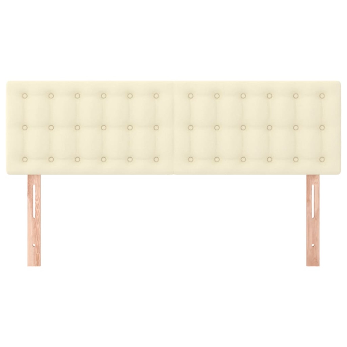 vidaXL Κεφαλάρια Κρεβατιού 2 τεμ. Κρεμ 72x5x78/88 εκ. Συνθετικό Δέρμα