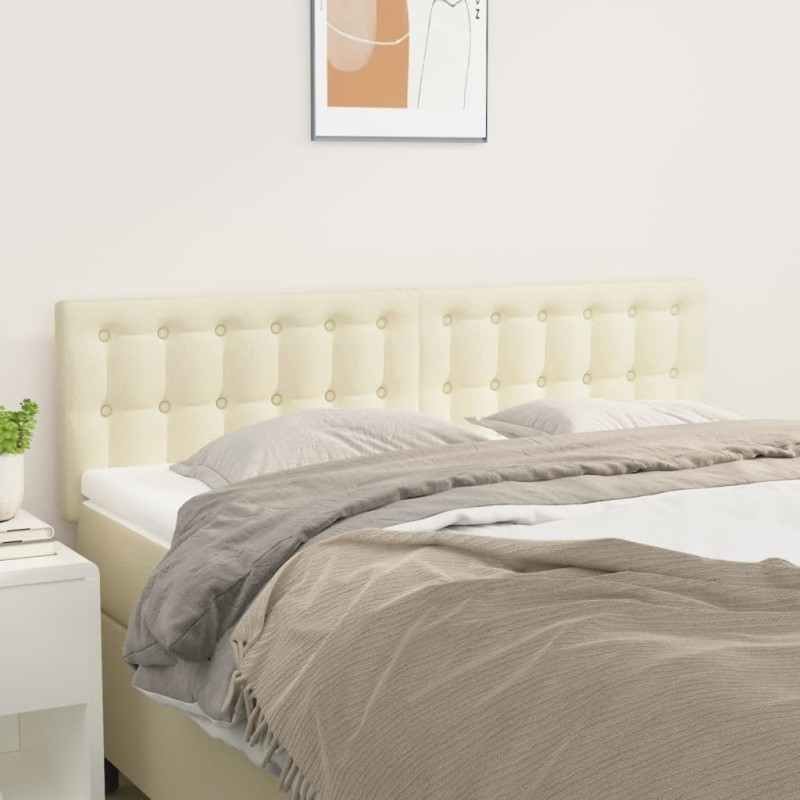 vidaXL Κεφαλάρια Κρεμ 144x5x78/88 εκ. από Συνθετικό Δέρμα